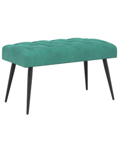 Panchina con bottoni imbottiti Turchese 80 x 40 x 46 cm Velluto