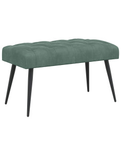 Panchina con bottoni imbottiti Verde Mare 80 x 40 x 46 cm