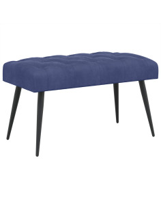 Panchina con bottoni imbottiti Blu Polizia 80 x 40 x 46 cm