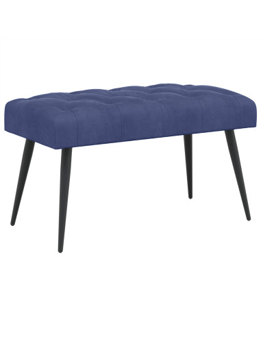Panchina con bottoni imbottiti Blu Polizia 80 x 40 x 46 cm