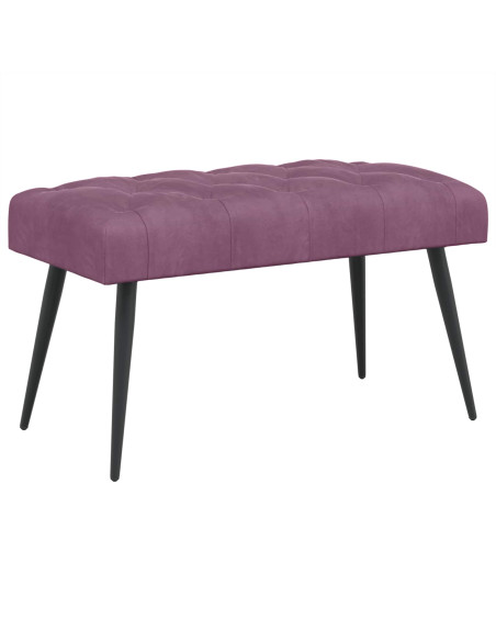 Panchina con bottoni imbottiti Viola 80 x 40 x 46 cm Velluto