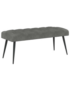 Panchina con bottoni imbottiti Grigio Scuro 110 x 40 x 46 cm