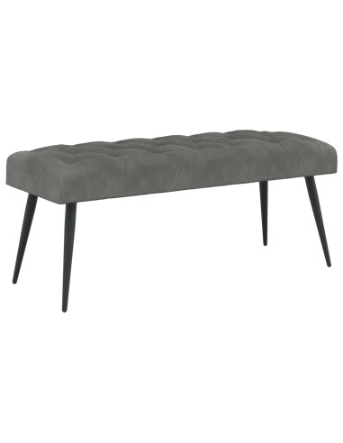 Panchina con bottoni imbottiti Grigio Scuro 110 x 40 x 46 cm