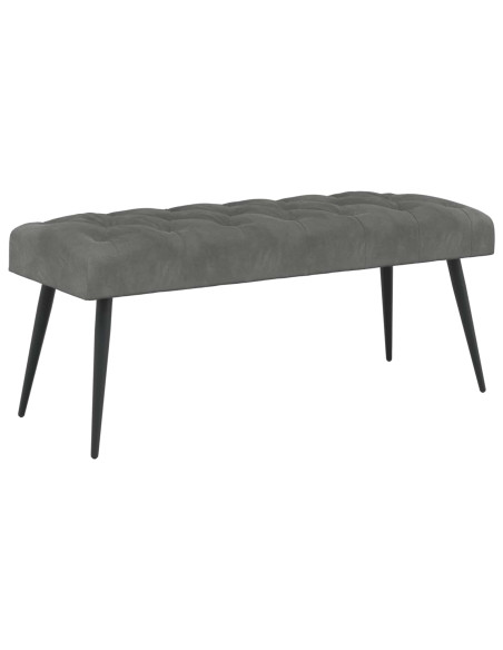 Panchina con bottoni imbottiti Grigio Scuro 110 x 40 x 46 cm