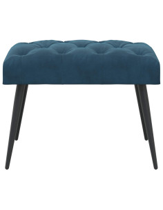 Panchina con bottoni imbottiti Blu 60 x 40 x 45 cm Velluto 2