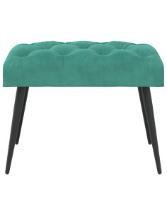 Panchina con bottoni imbottiti Turchese 60 x 40 x 45 cm Velluto 2