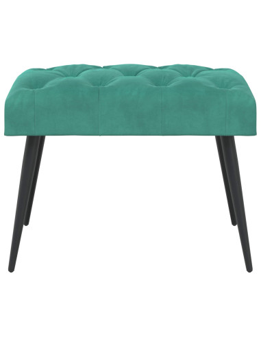 Panchina con bottoni imbottiti Turchese 60 x 40 x 45 cm Velluto