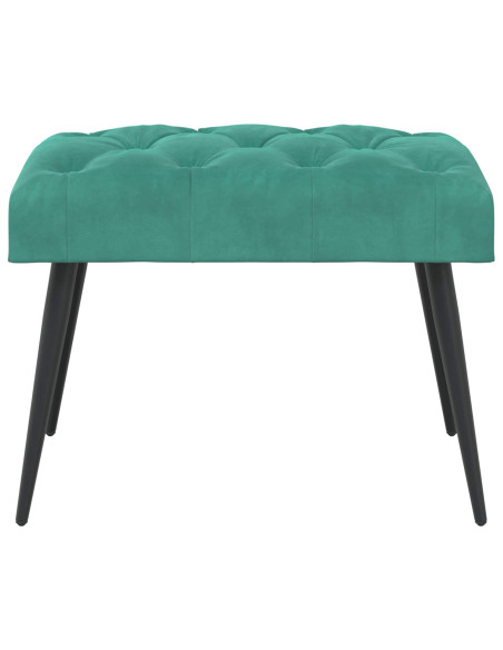 Panchina con bottoni imbottiti Turchese 60 x 40 x 45 cm Velluto