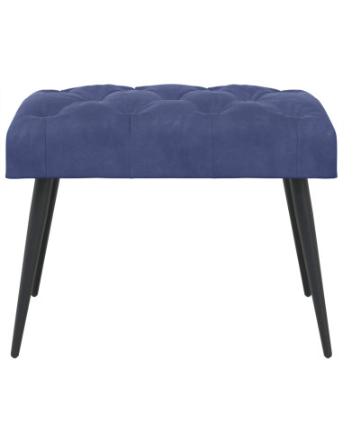 Panchina con bottoni imbottiti Blu Polizia 60 x 40 x 45 cm