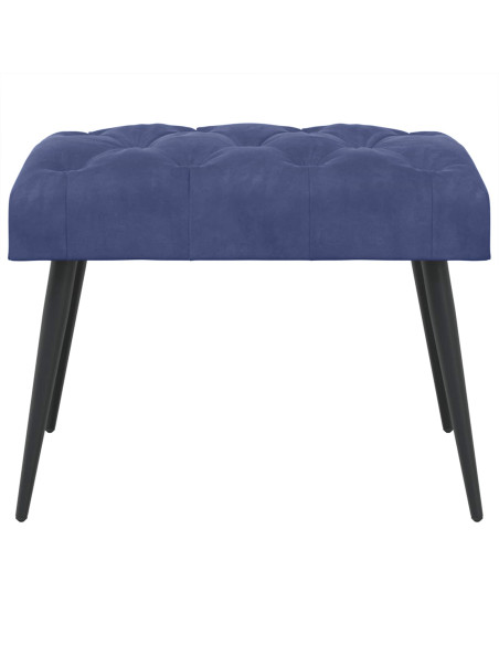 Panchina con bottoni imbottiti Blu Polizia 60 x 40 x 45 cm