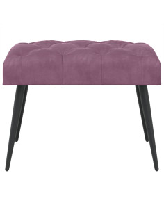 Panchina con bottoni imbottiti Viola 60 x 40 x 45 cm Velluto 2