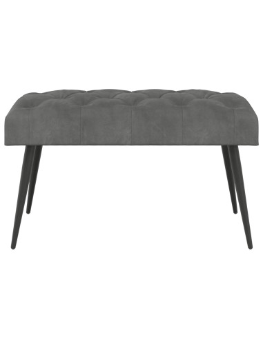 Panchina con bottoni imbottiti Grigio Scuro 80 x 40 x 46 cm