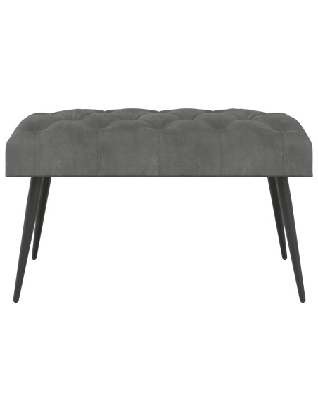 Panchina con bottoni imbottiti Grigio Scuro 80 x 40 x 46 cm