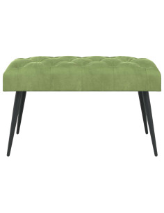 Panchina con bottoni imbottiti Verde chiaro 80 x 40 x 46 cm 2