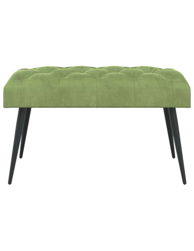 Panchina con bottoni imbottiti Verde chiaro 80 x 40 x 46 cm