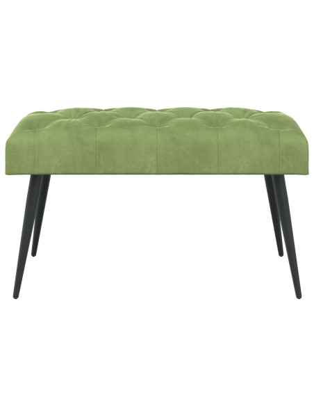 Panchina con bottoni imbottiti Verde chiaro 80 x 40 x 46 cm