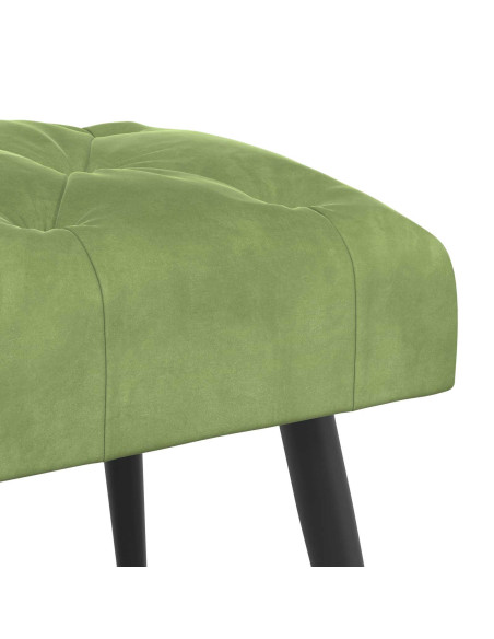 Panchina con bottoni imbottiti Verde chiaro 80 x 40 x 46 cm