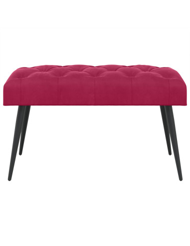 Panchina con bottoni imbottiti Rosso Vino 80 x 40 x 46 cm
