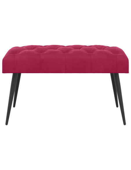 Panchina con bottoni imbottiti Rosso Vino 80 x 40 x 46 cm
