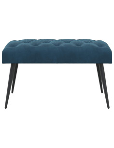 Panchina con bottoni imbottiti Blu 80 x 40 x 46 cm Velluto 2