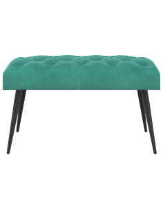 Panchina con bottoni imbottiti Turchese 80 x 40 x 46 cm Velluto 2