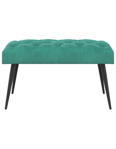 Panchina con bottoni imbottiti Turchese 80 x 40 x 46 cm Velluto