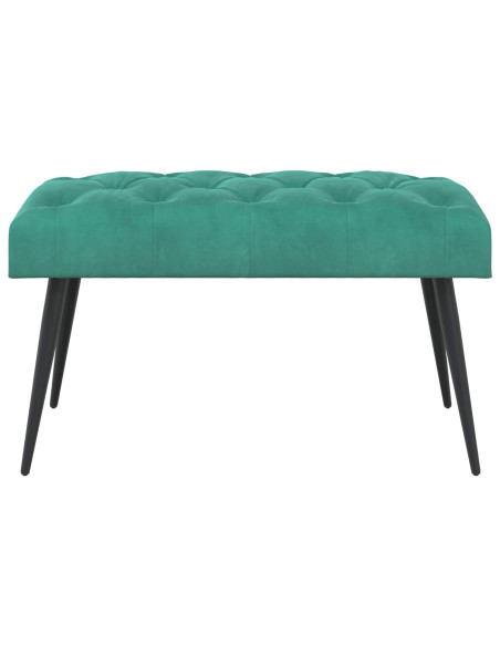 Panchina con bottoni imbottiti Turchese 80 x 40 x 46 cm Velluto