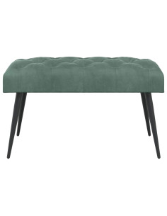 Panchina con bottoni imbottiti Verde Mare 80 x 40 x 46 cm 2