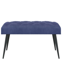Panchina con bottoni imbottiti Blu Polizia 80 x 40 x 46 cm 2