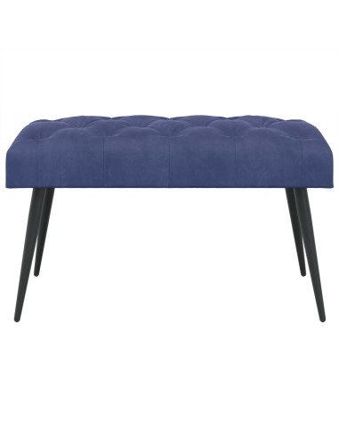 Panchina con bottoni imbottiti Blu Polizia 80 x 40 x 46 cm