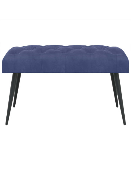 Panchina con bottoni imbottiti Blu Polizia 80 x 40 x 46 cm