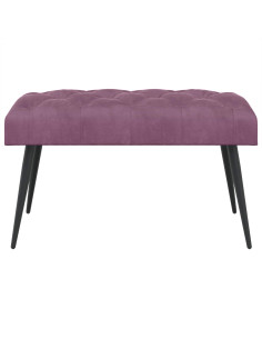 Panchina con bottoni imbottiti Viola 80 x 40 x 46 cm Velluto 2