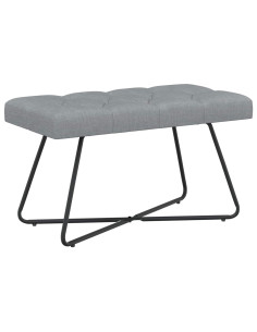 Panchina con bottoni imbottiti Grigio Chiaro 80 x 40 x 46 cm