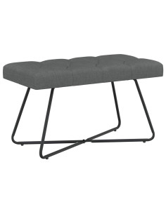 Panchina con bottoni imbottiti Grigio Scuro 80 x 40 x 46 cm