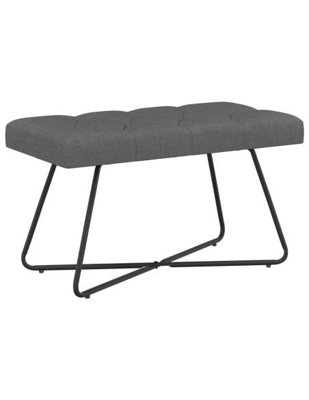Panchina con bottoni imbottiti Grigio Scuro 80 x 40 x 46 cm