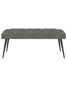 Panchina con bottoni imbottiti Grigio Scuro 110 x 40 x 46 cm 2