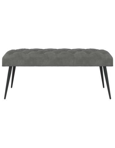 Panchina con bottoni imbottiti Grigio Scuro 110 x 40 x 46 cm