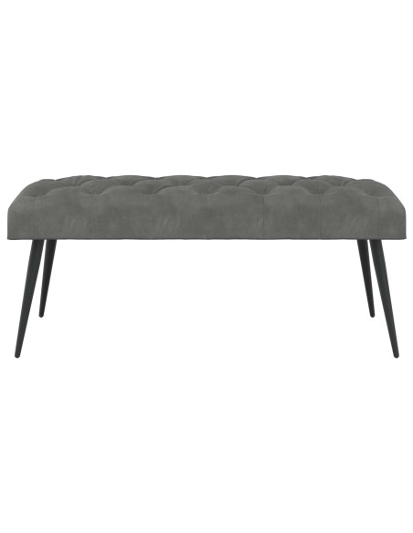 Panchina con bottoni imbottiti Grigio Scuro 110 x 40 x 46 cm