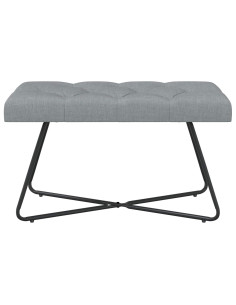 Panchina con bottoni imbottiti Grigio Chiaro 80 x 40 x 46 cm 2