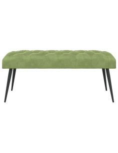 Panchina con bottoni imbottiti Verde chiaro 110 x 40 x 46 cm 2