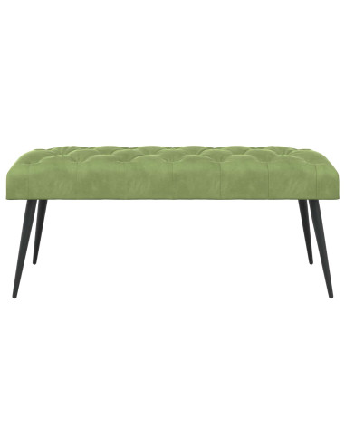 Panchina con bottoni imbottiti Verde chiaro 110 x 40 x 46 cm