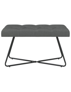Panchina con bottoni imbottiti Grigio Scuro 80 x 40 x 46 cm 2