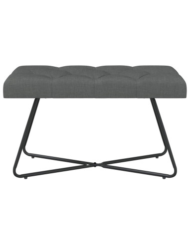 Panchina con bottoni imbottiti Grigio Scuro 80 x 40 x 46 cm