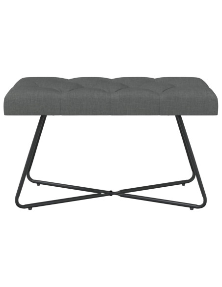 Panchina con bottoni imbottiti Grigio Scuro 80 x 40 x 46 cm
