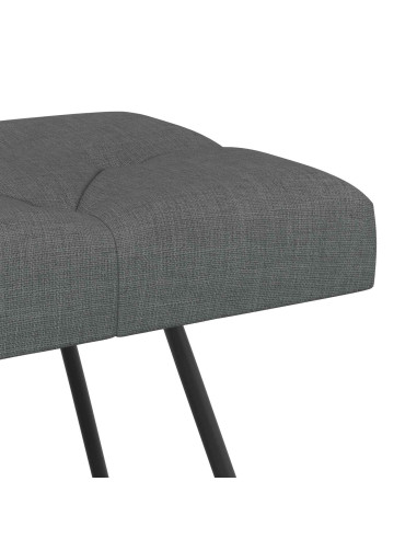 Panchina con bottoni imbottiti Grigio Scuro 80 x 40 x 46 cm