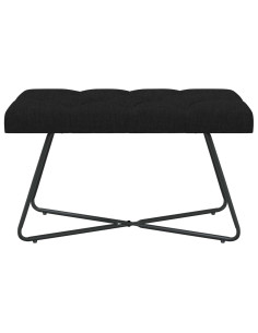 Panchina con bottoni imbottiti Nero 80 x 40 x 46 cm Tessuto 2
