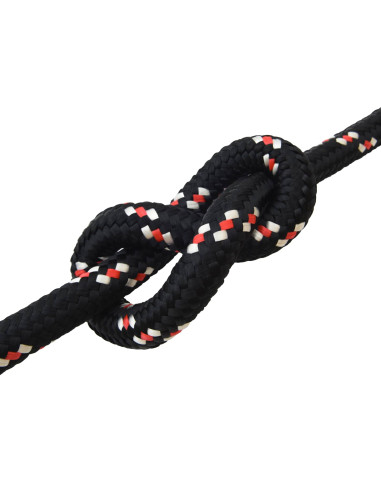 Corda da Barca 5 m 3 Nero e Rosso PP