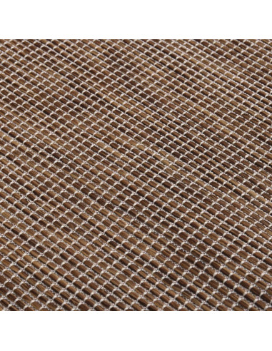 Tappeto da Esterni a Tessitura Piatta 120x170 cm Marrone