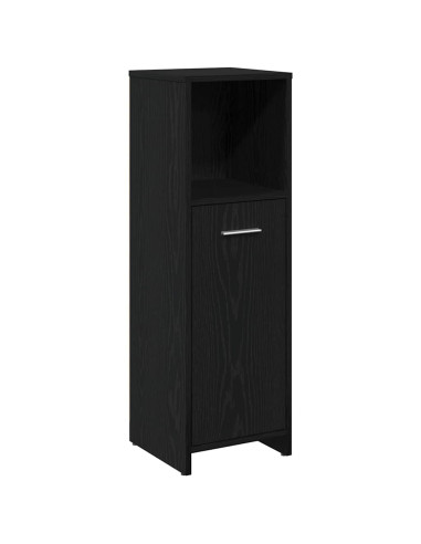 Set di mobili per il bagno 3 pcs Rovere Nero Legno multistrato