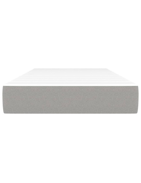 Materasso a Molle Insacchettate Rigidità Media Grigio Chiaro 100x203x20cm Twin XL in Tessuto